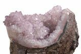 Amethyst Geode Section with Calcite on Metal Stand - Uruguay #209237-12